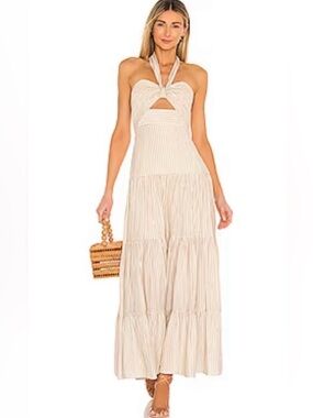 Significant Other Tuscany Gingham Halter Maxi Dress Size 2